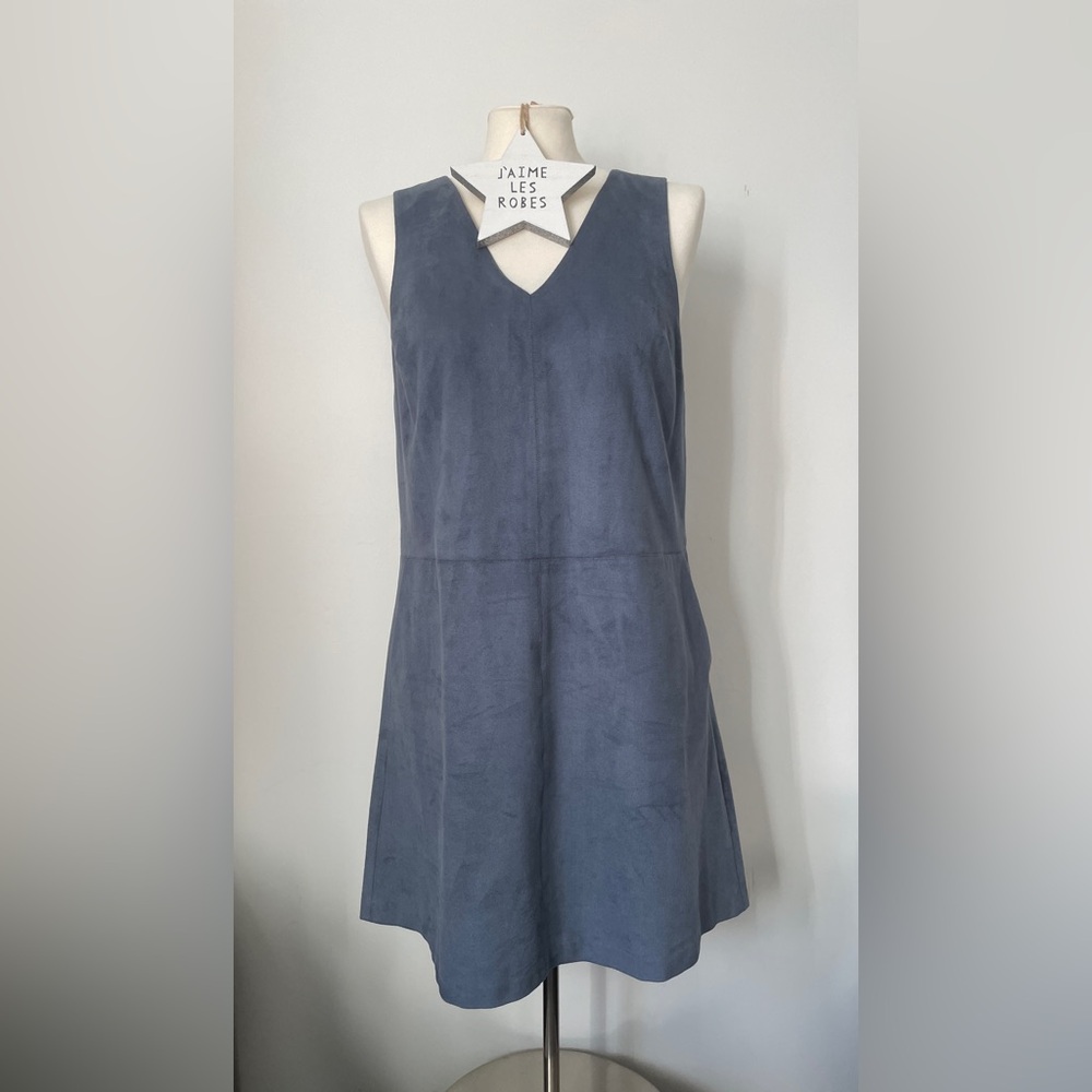 1. State Sleeveless Smokey Blue Mini Dress